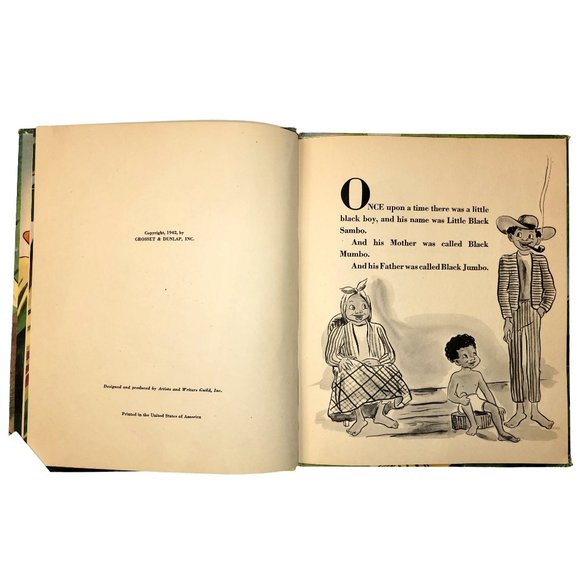 Vintage LITTLE BLACK SAMBO by HELEN BANNERMAN  Illustrated by ROBERT MOORE 1942 - Picture 6 of 16